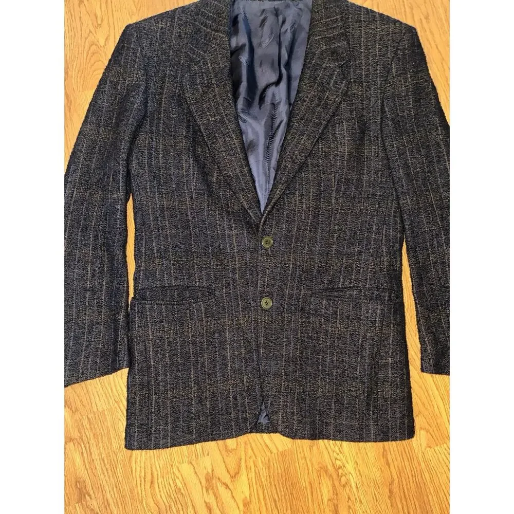 Missoni Uomo Tweed Blazer Mens 48R Wool Woven Made In Italy Wool Silk Mohair